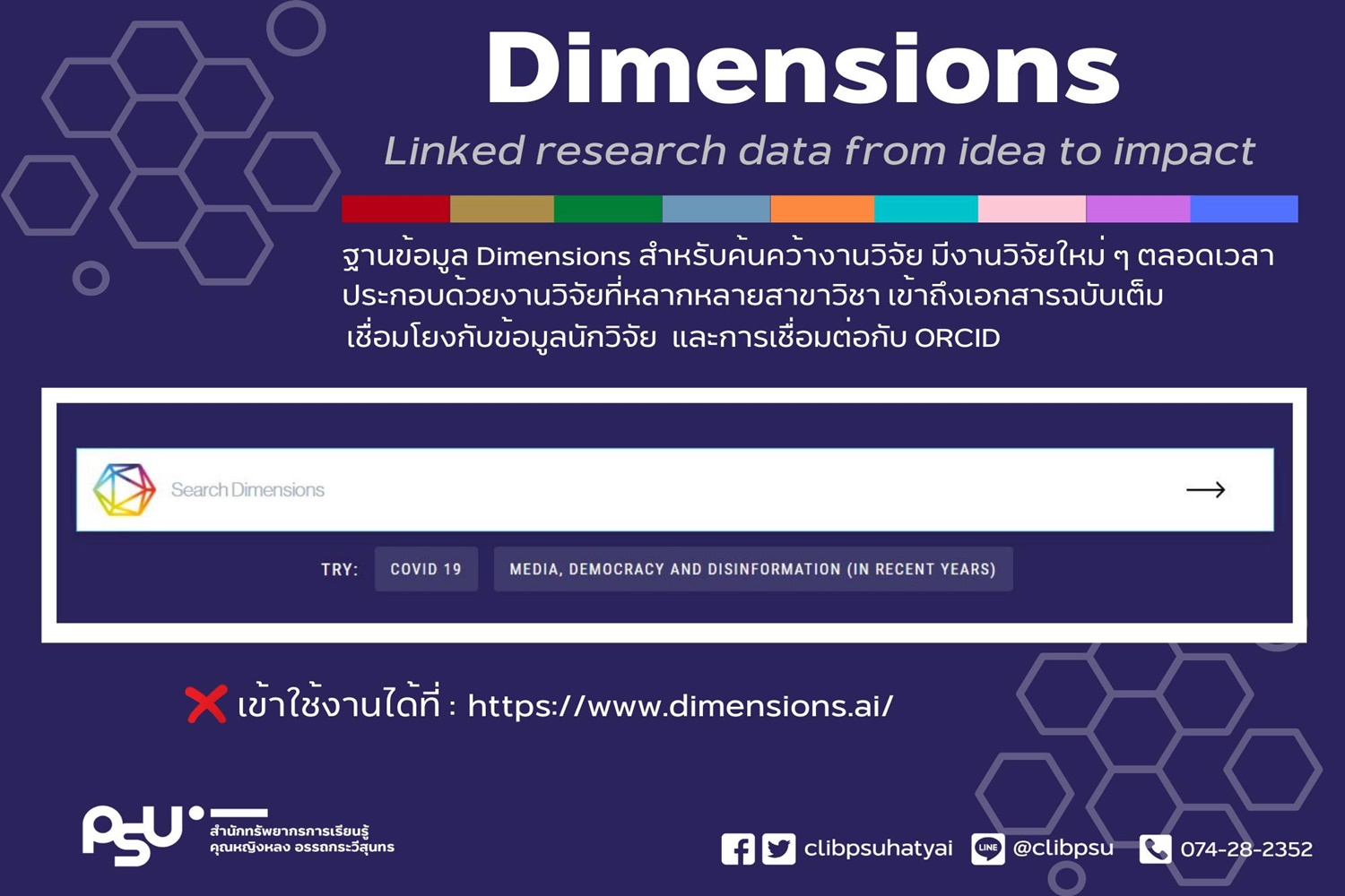ฐานข้อมูล Dimensions