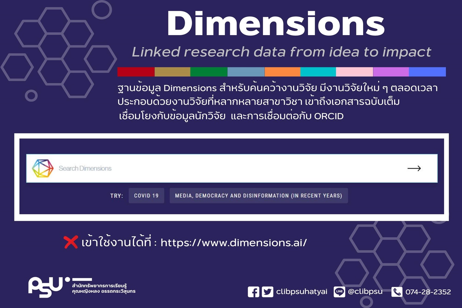 ฐานข้อมูล Dimensions